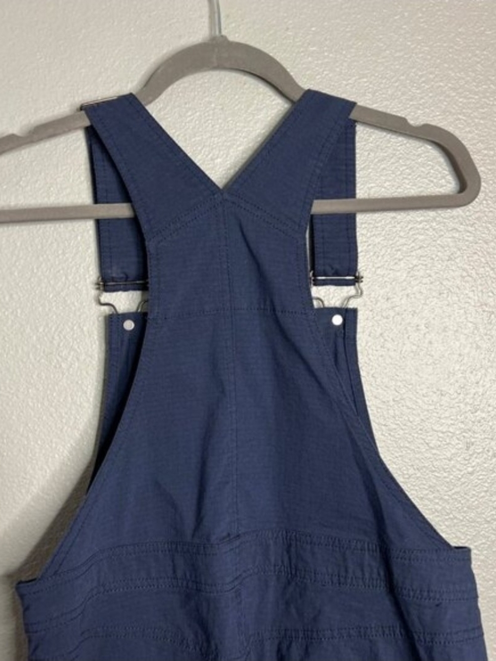 Title Nine Navy Pinafore Overall Dress with Zip Pockets - Picture 5 of 6